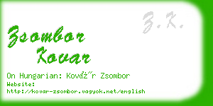 zsombor kovar business card